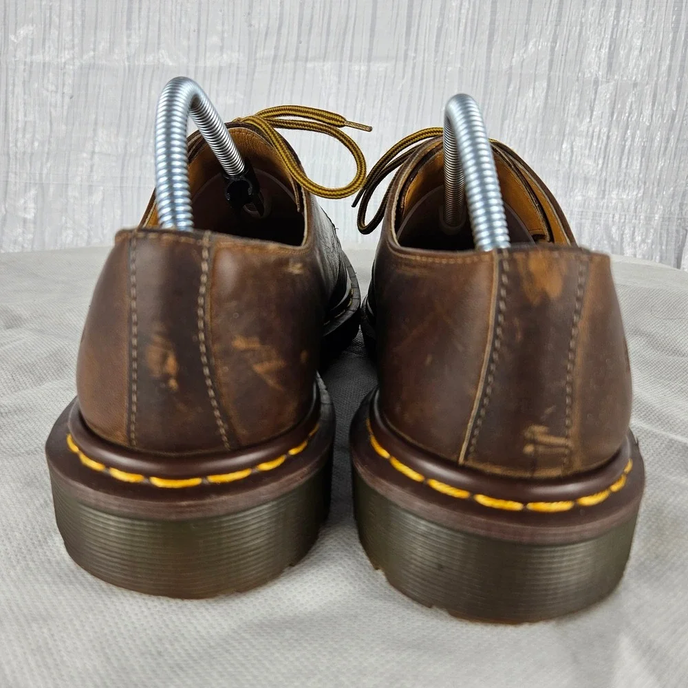 Dr Doc Martens US10 Vintage 4-Eye Gibson 1561 Crazy Horse Leather Oxford Shoes